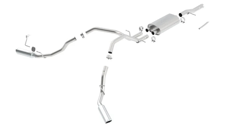 Borla 09-12 Chevrolet Silverado / 09-12 GMC Sierra 1500 WT/SLE/LT 4.8L/5.3L/6.0L SS Catback Exhaust - Side View