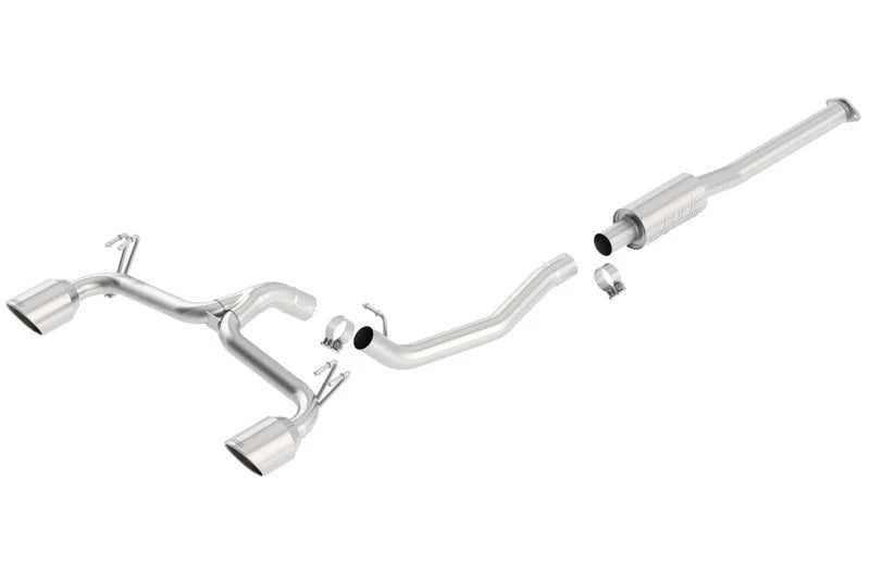 Borla 09-15 Mitsubishi Lancer Ralliart 2.0L 4cyl MT 6spd AWD Catback Exhaust - Side View