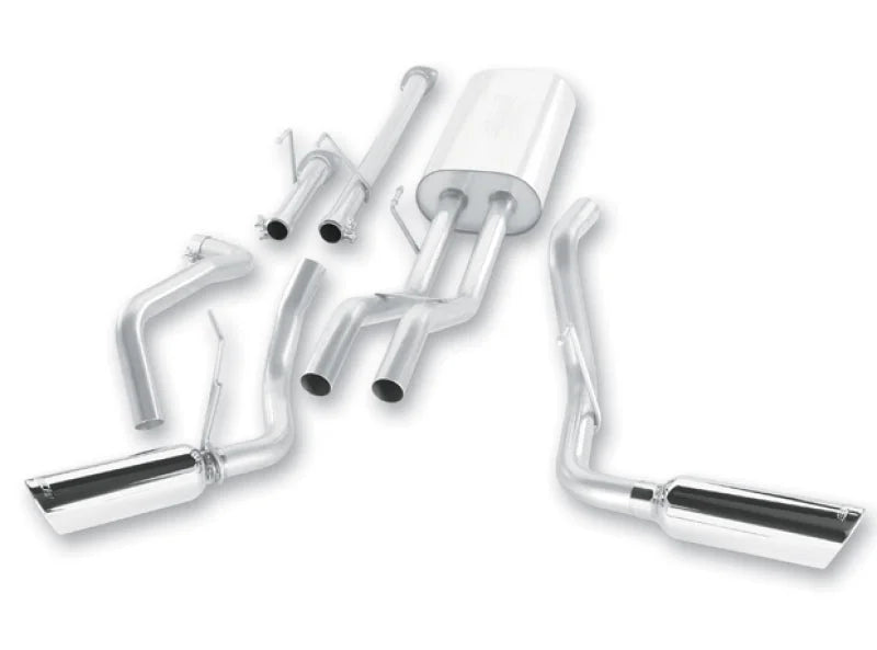Borla 09-15 Toyota Tundra 4.6L / 5.7L V8 Crew Max / Double Cab SS Dual Split Catback Exhaust - Side View
