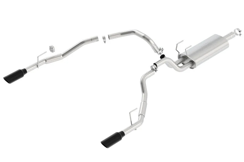 Borla 09-17 Dodge Ram 1500 5.7L V8 3in to Dual 2.5in Single Round Rolled Angle-Cut S-type Exhaust - Side View