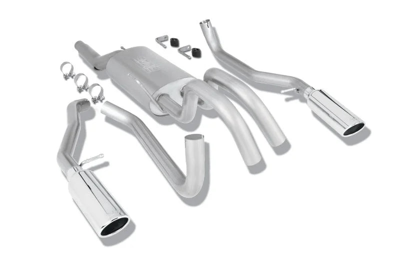 Borla 09 Ford F-150 Stainless Steel Touring Style Catback Exhaust - Side View