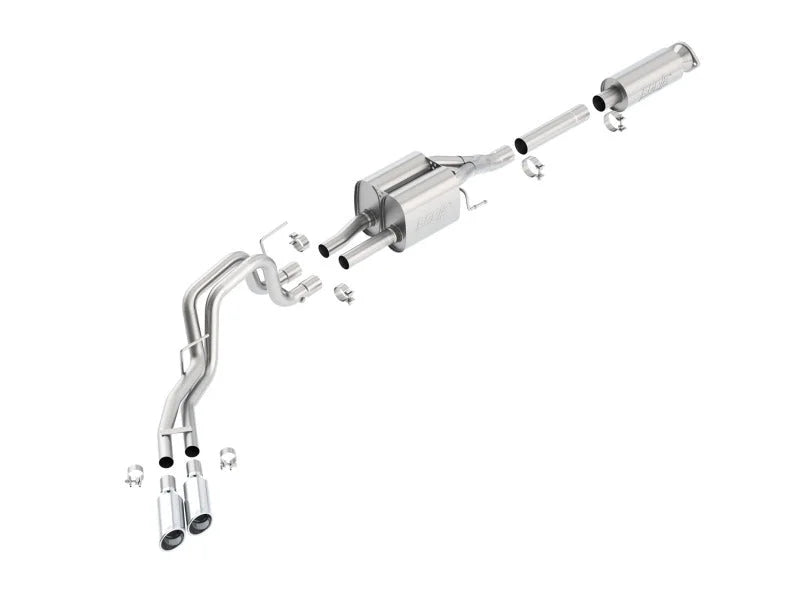 Borla 10-12 Ford F-150 Raptor 6.2L V8 2/4WD AT Touring SS Catback Exhaust - Side View
