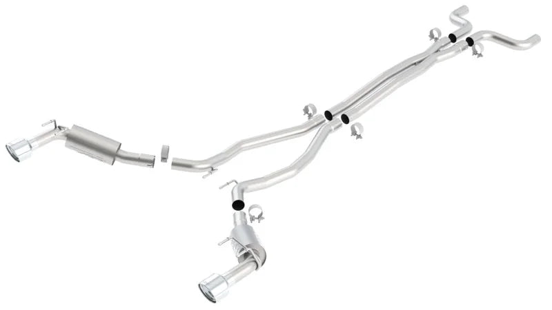 Borla 10-13 Chevy Camaro SS 6.2L 8cyl Aggressive Catback Exhaust - Side View