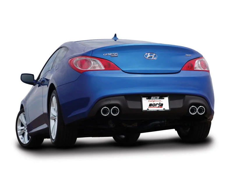 Borla 10-14 Genesis Coupe 2.0L Turbo ONLY AT/MT RWD 2DR Catback Exhaust - Side View