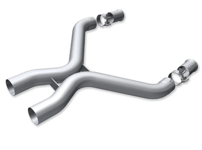 Borla 11-12 Ford Mustang GT/Shelby GT500  5.0L/5.4L 8cyl AT/MT 6speed RWD X Pipe - Side View