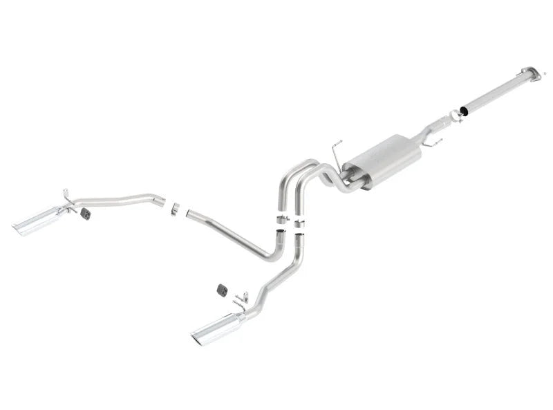 Borla 11-14 Ford F-150 5.0L AT 2/4WD Aggressive ATAK SS Catback Exhaust - Side View