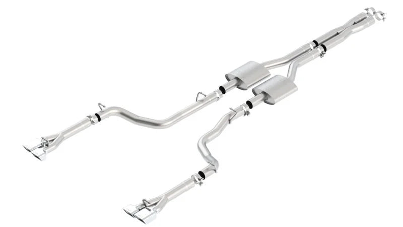Borla 11 Dodge Challenger SRT8 Coupe AT/MT 5/6spd 6.4L 8cyl ATAK SS Catback Exhaust - Side View