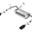 Load image into Gallery viewer, Borla 12-14 Jeep Wrangler JK 2/4Dr Rr Section ATAK Single Square Rlld Angle-Cut Black Chrome Exhaust - Main Product View