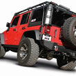 Load image into Gallery viewer, Borla 12-14 Jeep Wrangler JK 2/4Dr Rr Section ATAK Single Square Rlld Angle-Cut Black Chrome Exhaust - Side View