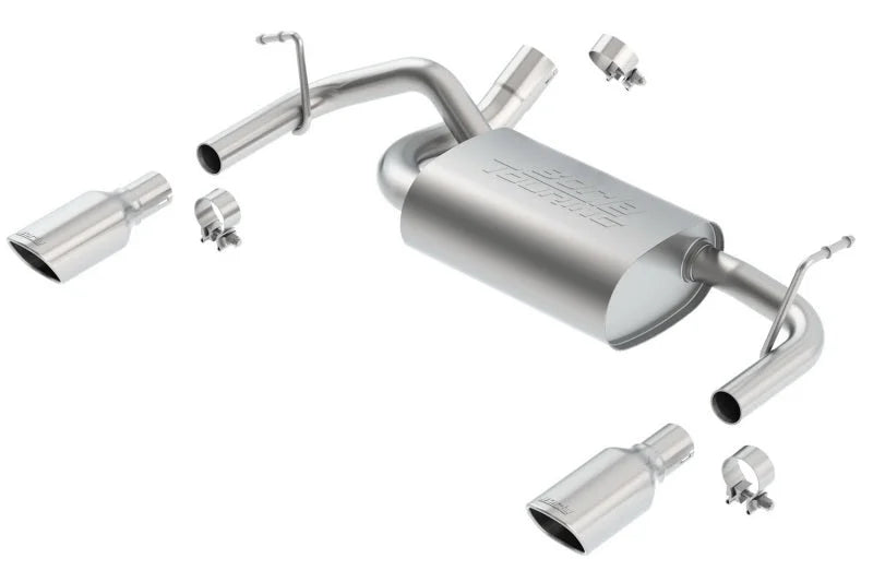Borla 12-16 Jeep Wrangler 3.6L AT/MT 4WD Single Split Rr Exit Touring Exhaust (rear section only) - Main Product View