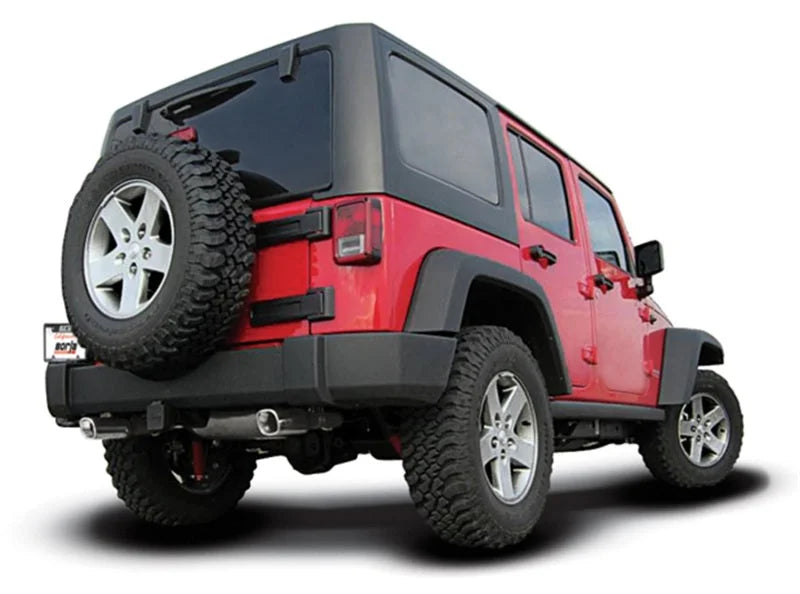 Borla 12-16 Jeep Wrangler JK 3.6L AT/MT 4Wheel 4dr Truck Single Split Rear Exit Catback Exhaust - Detail View