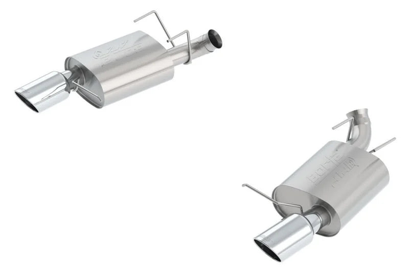 Borla 13-14 Mustang GT/Boss 302 5.0L V8 RWD Single Split Rr Exit ATAK Exhaust (rear section only) - Side View