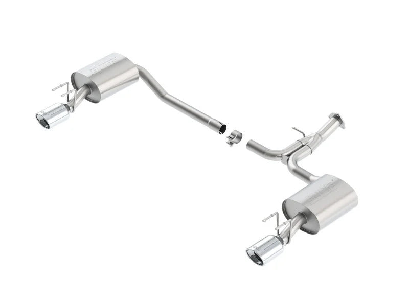 Borla 13-15 Honda Accord Coupe 3.5L FWD SS Rear Section Single Split Rear Exit Touring Exhaust - Side View