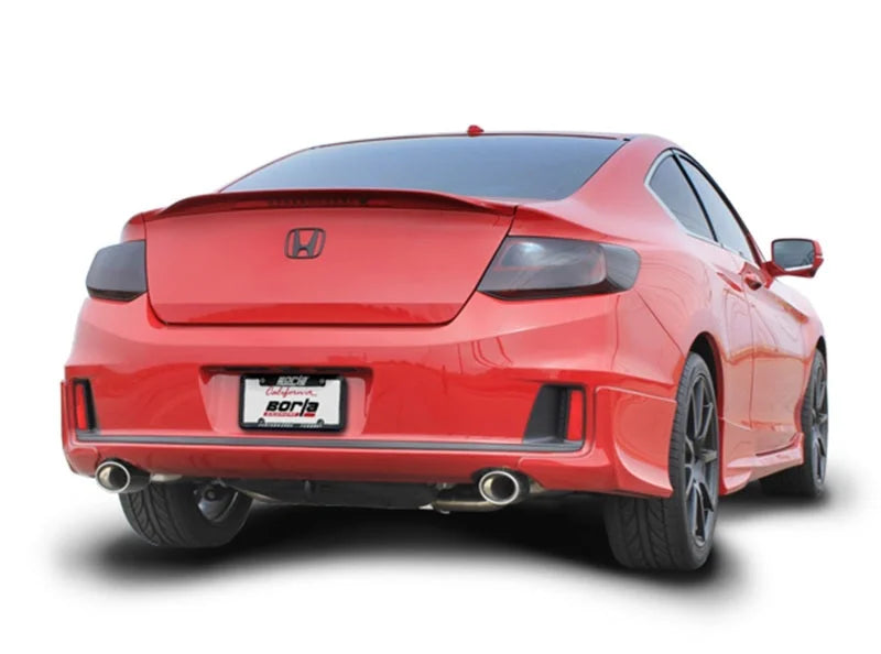 Borla 13-15 Honda Accord Coupe 3.5L FWD SS Rear Section Single Split Rear Exit Touring Exhaust - Back View