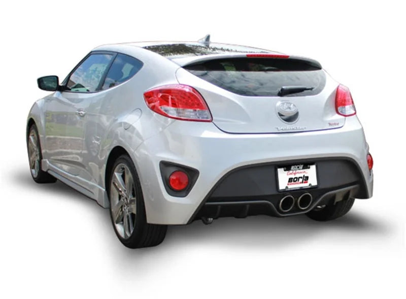 Borla 13-15 Hyundai Veloster Turbo 1.6L AT/MT FWD 2dr Dual Center Rear Exit Cat-Back Exhaust - Detail View