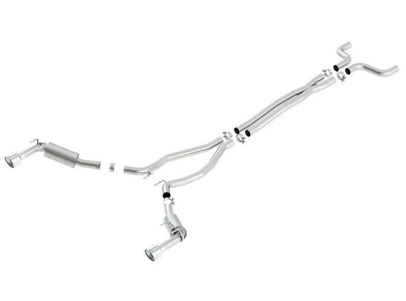 Borla 14-15 Chevy Camaro SS 6.2L V8 Single Split Rear Exit S-Type Catback Exhaust - Side View