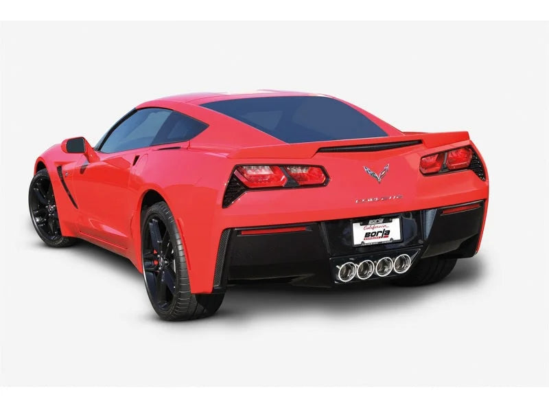 Borla 14-15 Chevy Corvette C7 w/o AFM w/o NPP Atak Rear Section Exhaust Quad Rd RL Tips - Installation View