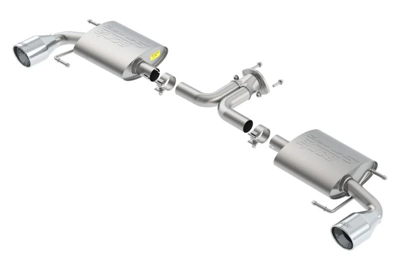 Borla 14-16 Mazda 3 2.0/2.5L AT/MT FWD S-Type Cat-Back Exhaust Single Split Rear Exit - Side View