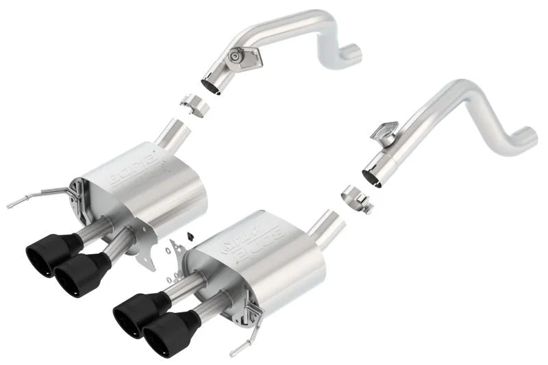 Borla 14-18 C7 Corvette Stingray Axle-Back ATAK Exhaust 2.75in To Muffler Dual 2.0in Out 4.25in Tip - Side View