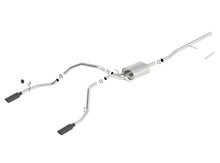 Load image into Gallery viewer, Borla 14 Sierra 1500 C/B S-Type Exh/2.75in Into Dual 2.25in Out 4in Split Rear Exit-Black Chrome - Main Product View