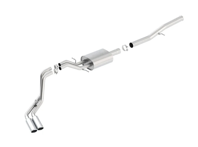 Borla 14 Silv/Sierra 1500 EC Std/CC Short 143.5in WB ATAK Dual Rolled Side Exit Cat-Back Exhaust - Detail View