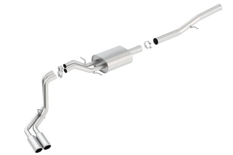 Borla 14 Silv/Sierra 1500 EC Std/CC Short 143.5in WB S-Type Dual Rolled Side Exit Cat-Back Exhaust - Main Product View