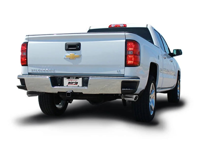 Borla 14 Silv/Sierra C/B Exh ATAK 1500 5.3L V8 AT/MT 2&4WD Ext Cab Split Side Exit - Detail View