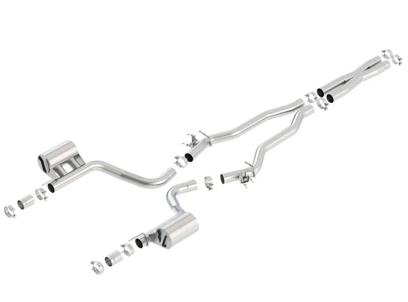 Borla 15-16 Dodge Challenger Hellcat 6.2L V8 ATAK w/ Valve Simulator CB Exhaust Factory Valance - Side View
