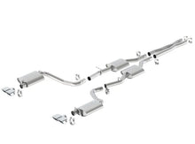 Load image into Gallery viewer, Borla 15-16 Dodge Challenger R/T 5.7L Dual Rectangle Angle Cut Dual Split Rear Exit ATAK Exhaust - Side View