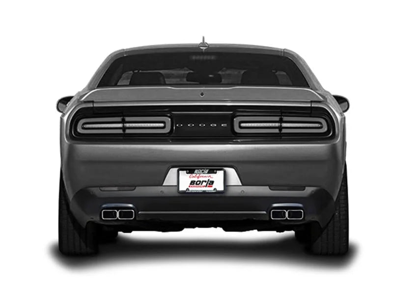 Borla 15-16 Dodge Challenger R/T 5.7L Dual Rectangle Angle Cut Dual Split Rear Exit ATAK Exhaust - Detail View