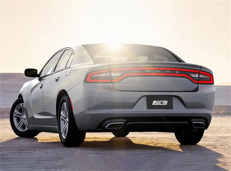 Borla 15-16 Dodge Charger 3.6L V6 ATAK Cat Back Exhaust (Uses Factory Valence) - Detail View