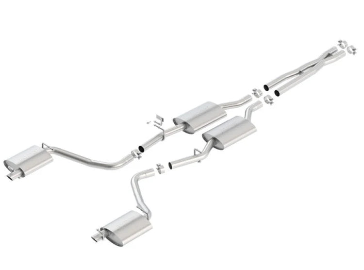 Borla 15-16 Dodge Charger 3.6L V6 S-Type Cat Back Exhaust (Uses Factory Valence) - Main Product View