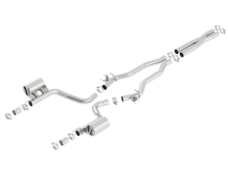 Borla 15-16 Dodge Charger Hellcat 6.2L V8 ATAK Catback Exhaust w/ Valves No Tips Factory Valance - Main Product View