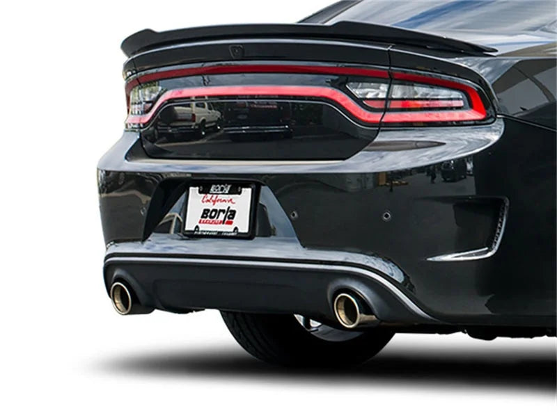 Borla 15-16 Dodge Charger Hellcat 6.2L V8 ATAK Catback Exhaust w/ Valves No Tips Factory Valance - Detail View