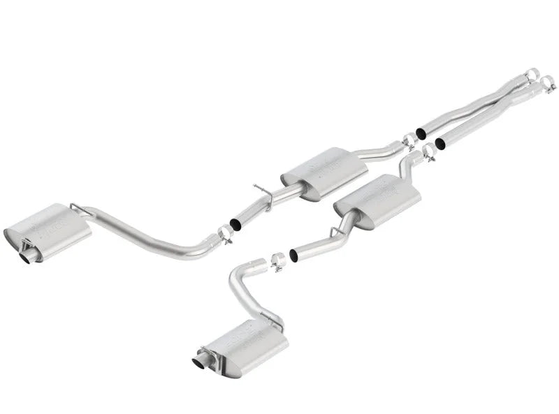Borla 15-16 Dodge Charger R/T 5.7L No Tip Use Factory Valence Single Split Rear Exit ATAK Exhaust - Side View