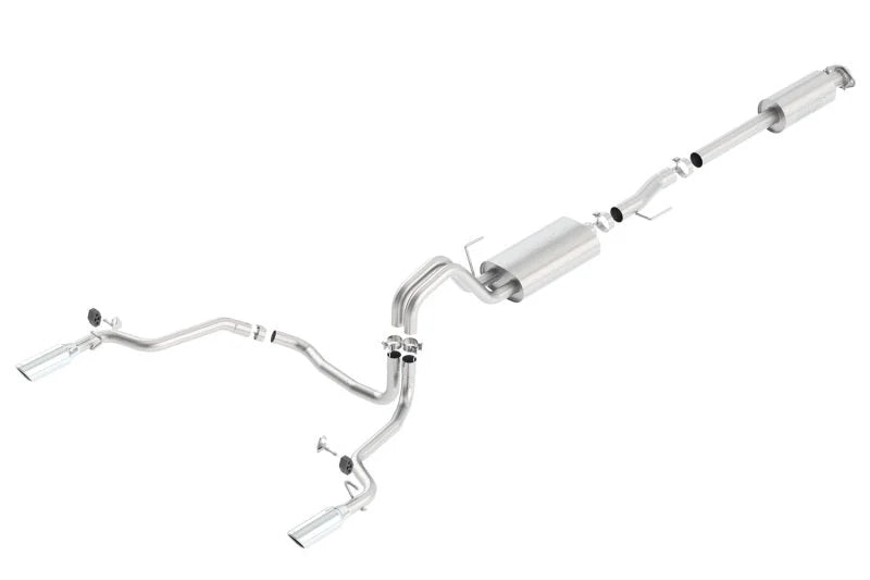 Borla 15-16 Ford F-150 2.7L/3.5L V6 / 5.0L V8 Ext. Cab Std. Bed CB Exh Touring Single Split Rear Ext - Side View