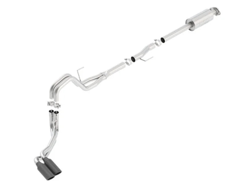 Borla 15-16 Ford F-150 3.5L EcoBoost Ext. Cab Std. Bed Black Chrome CB Exhaust ATAK Truck Side Exit - Side View