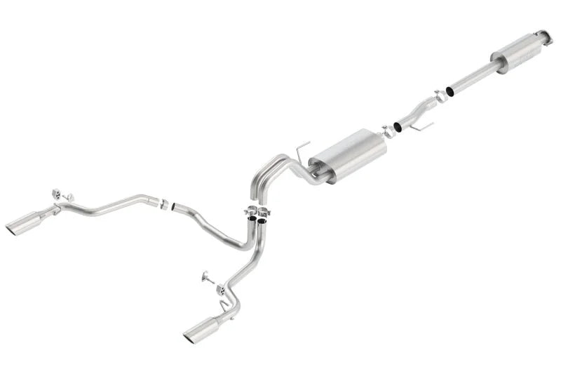 Borla 15-16 Ford F-150 3.5L EcoBoost Ext. Cab Std. Bed Catback Exhaust S-Type Single Split Rear Exit - Main Product View