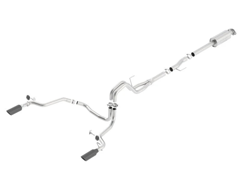 Borla 15-16 Ford F150 3.5L EcoBoost Ext. Cab Black Chrome CB Exht ATAK Single Split Rear Exit - Main Product View