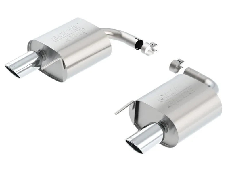 Borla 15-16 Ford Mustang 2.3L AT/MT Rear Section ATAK Exhaust - Side View