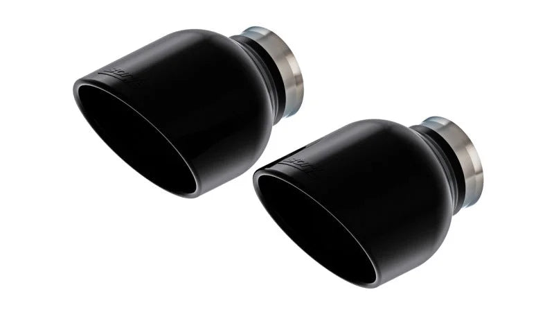 Borla 15-24 Dodge Charger V8 / 2023 Chrysler 300C T-304 SS Tips 5in Outlet - Black Chrome - Side View