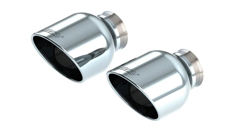 Borla 15-24 Dodge Charger V8 / 2023 Chrysler 300C T-304 SS Tips 5in Outlet - Bright Chrome - Side View