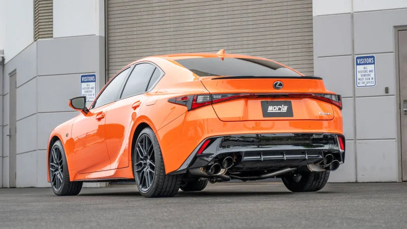 Borla 15-24 Lexus RC F Axle-Back Exhaust System S-Type - Black Chrome - Back View