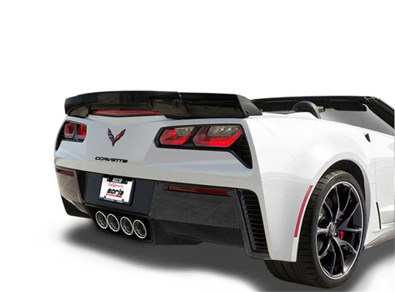 Borla 15 Chevy Corvette C7 ZO6 6.2L w/o AFM w/ NPP ATAK Quad RD RL AC Tips Center Rear Exit Exh - Back View