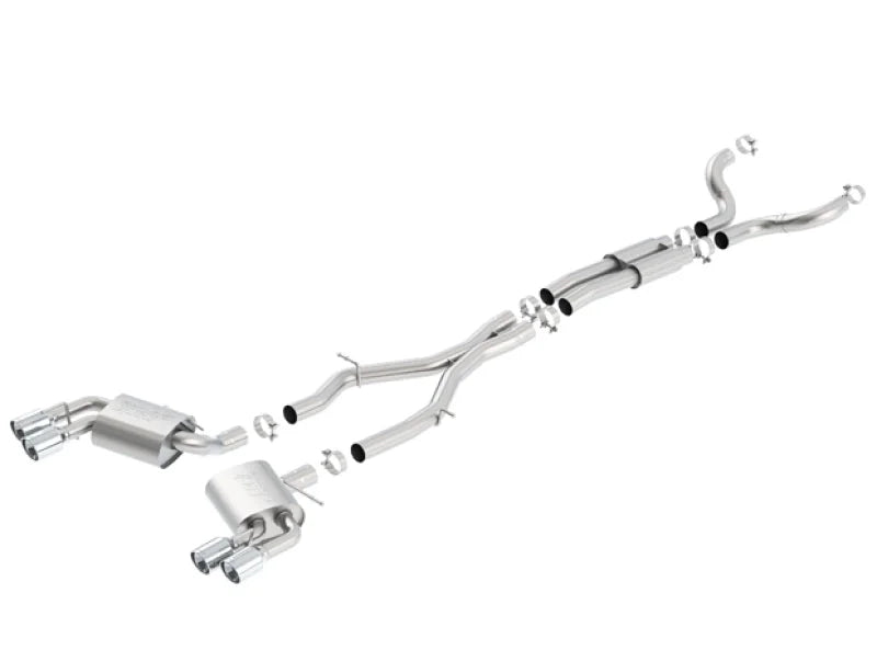 Borla 16-17 Camaro SS 6.2L Dual Tip Dual Split Rear Exit Dual Mode Catback Exhaust (NPP) - Side View