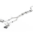 Load image into Gallery viewer, Borla 16-17 Chevy Camaro 6.2L 4in Dual CF Tips w/Black Core Dual Split Exit ATAK Catback Exhaust - Main Product View