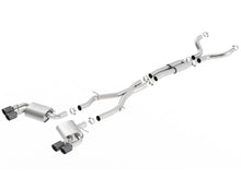 Load image into Gallery viewer, Borla 16-17 Chevy Camaro 6.2L 4in Dual CF Tips w/Black Core Dual Split Exit ATAK Catback Exhaust - Main Product View