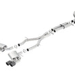 Load image into Gallery viewer, Borla 16-17 Chevy Camaro 6.2L 4in Dual CF Tips w/Black Core Dual Split Exit ATAK Catback Exhaust - Side View