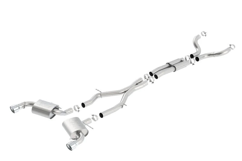 Borla 16-17 Chevy Camaro SS 6.2L ATAK Catback Single Split Rear Exit Exhaust w/Single Tips - Side View