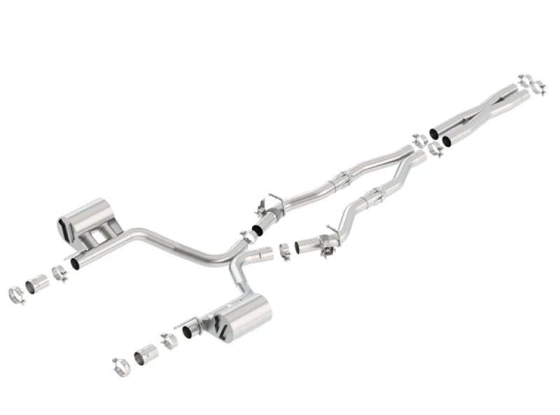 Borla 16-17 Dodge Challenger R/T 5.7L MT/AT ATAK Catback Exhaust (w/MDS Valves ONLY) - Side View